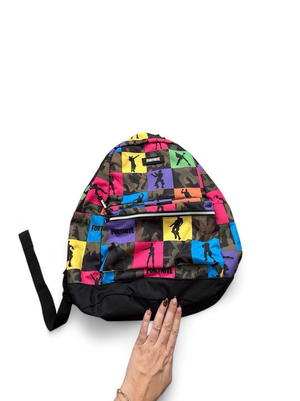 Fortnite Kids Multicolor Patchwork Silhouette Backpack